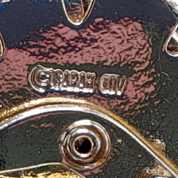 Vintage Sarah Coventry Gold Tone "Allusion Flower Brooch Pin 1968 Signed 3.5" - Picture 5 of 10